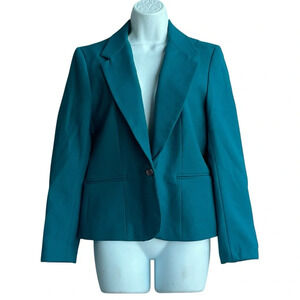 Vintage CAMBRIDGE Jack Winter Blazer Size 10 Formal Single Breasted Jacket Teal